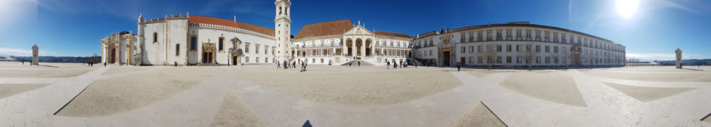 Vue sur l'université de Coimbra